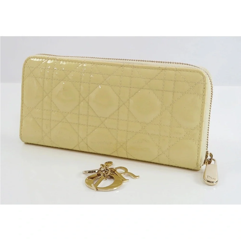 Dior Beige Quilted Women's Wallet